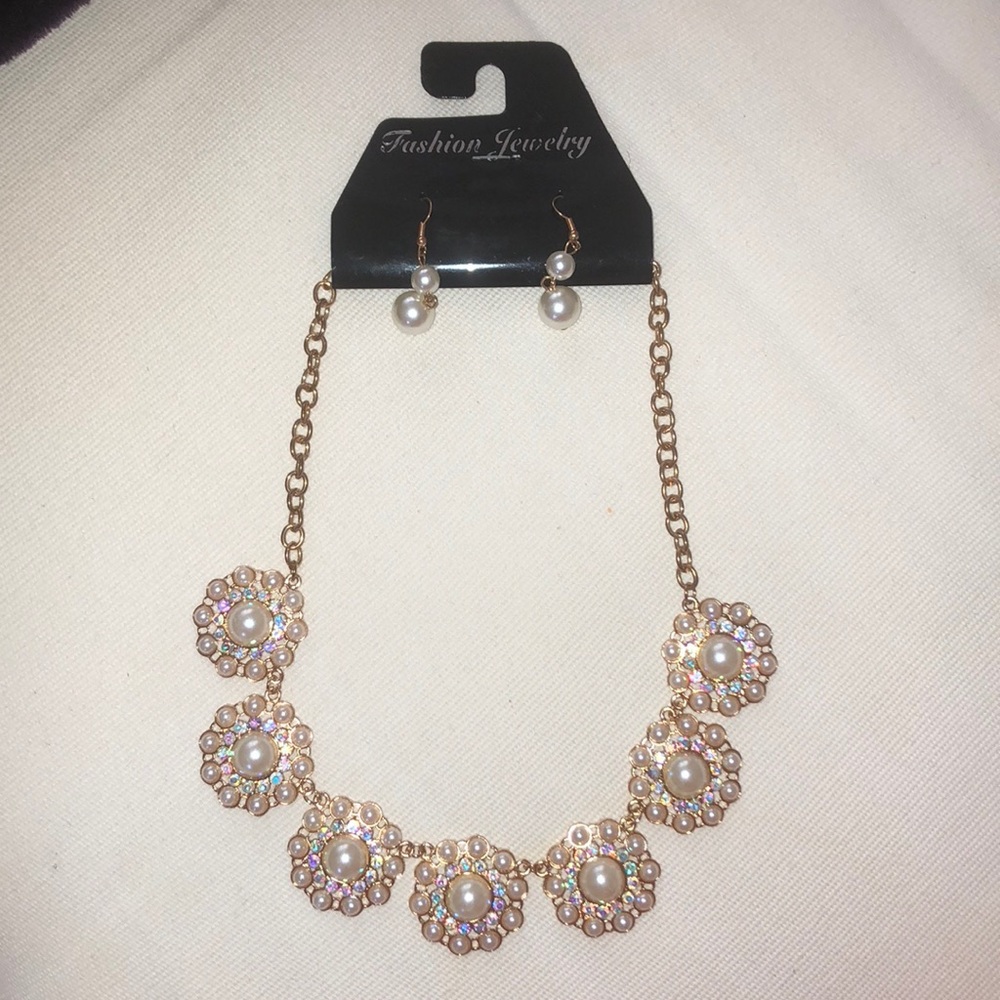 Necklace and earrings